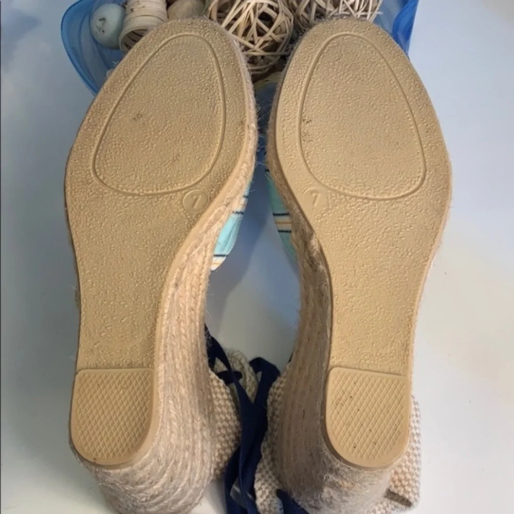 J. Crew Wedge Espadrilles Ankle Tie Size 7
